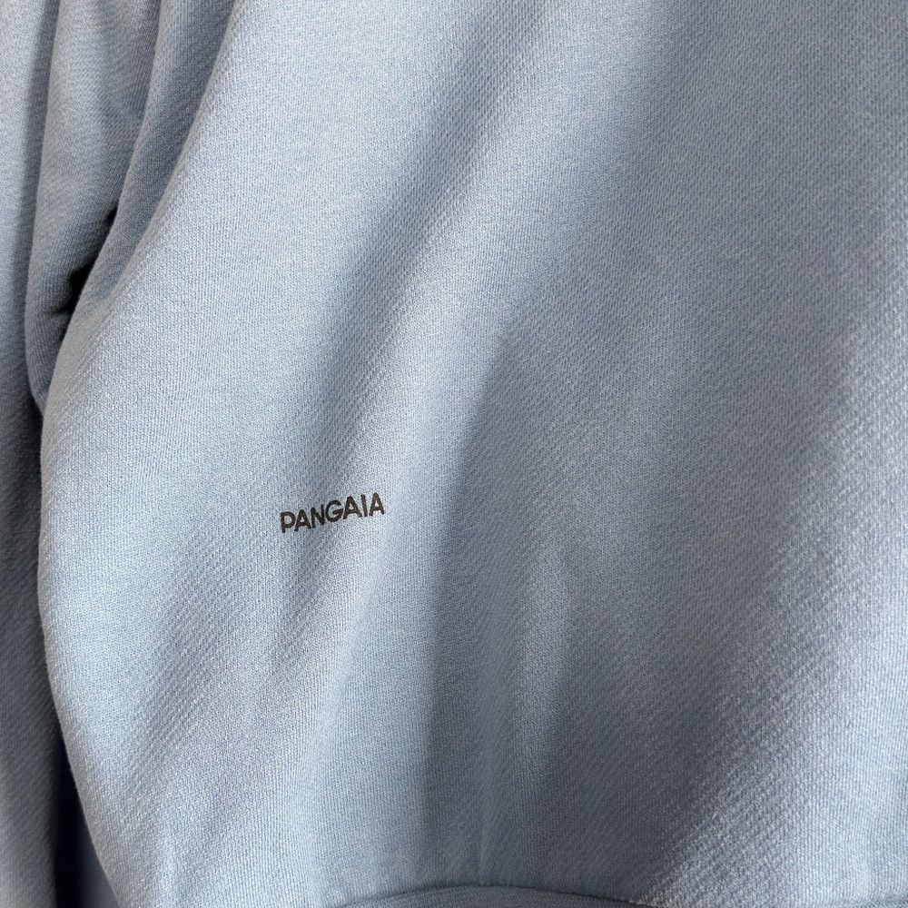 Pangaia Organic Cotton Hooded Long Sleeve Sweatshirt Blue Small - Picture 10 of 13